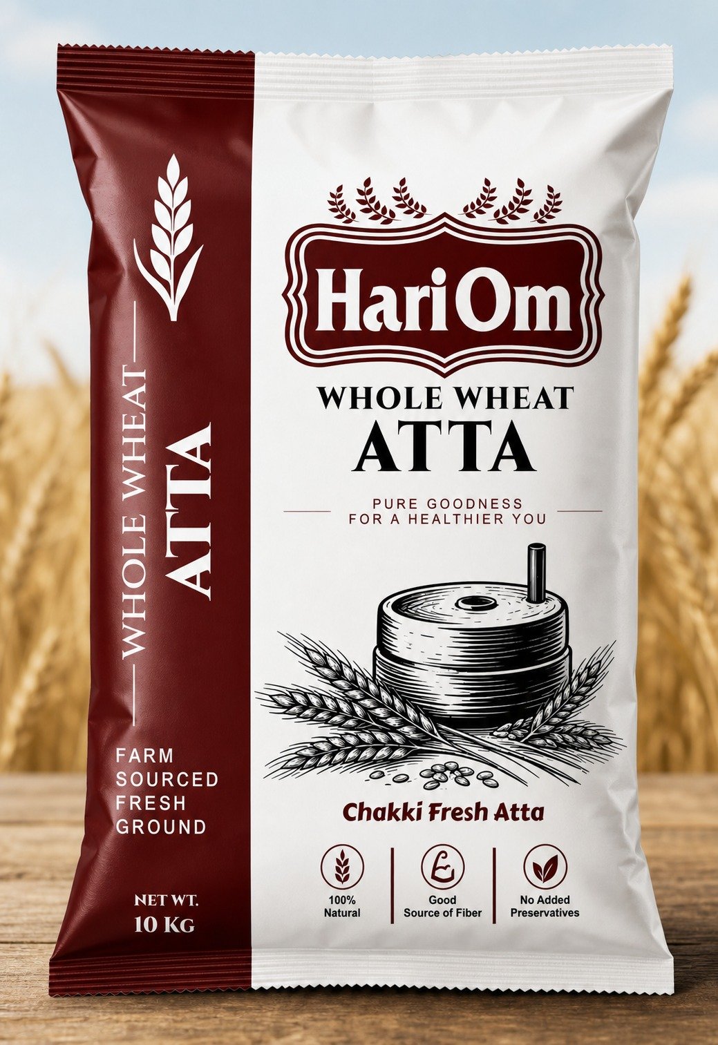 HariOm Chakki Fresh Atta 10kg